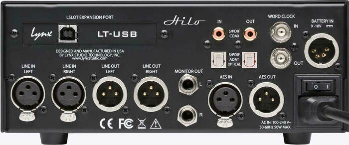 Lynx Studio Technology HILO-TB Hilo TB Reference A/D D/A Converter System With Thunderbolt In Silver