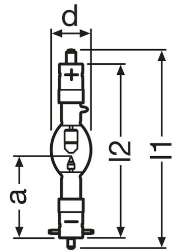 Osram Sylvania XBO 1000W/HS OFR 1000W, 19V Xenon Arc Lamp