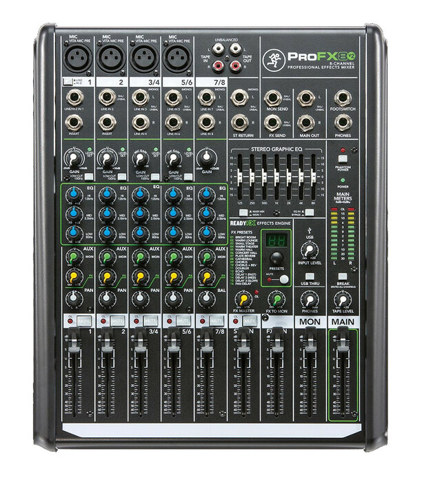 Mackie ProFX8v2 8-Channel Analog Mixer With Effects And USB Interface