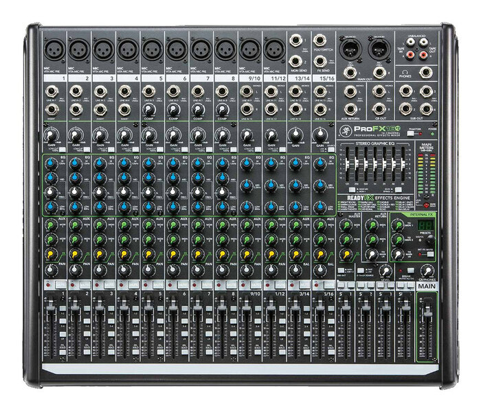 Mackie ProFX16v2 16-Channel Analog Mixer With Effects, USB Interface