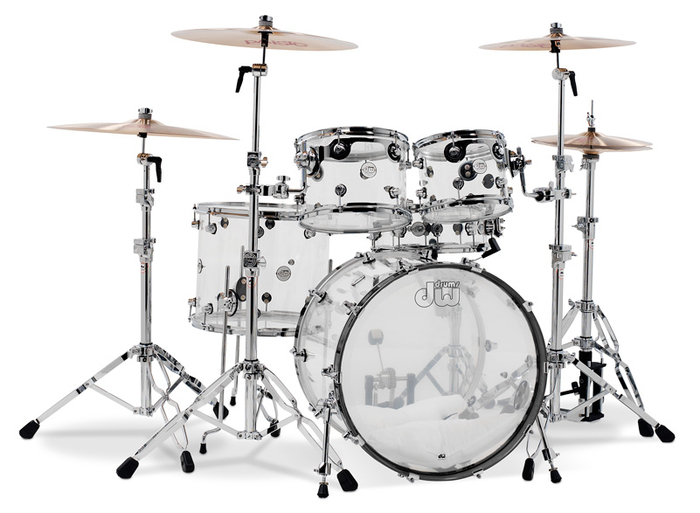 DW DDAC2215CL Design Series 5-Piece Clear Acrylic Shell Pack