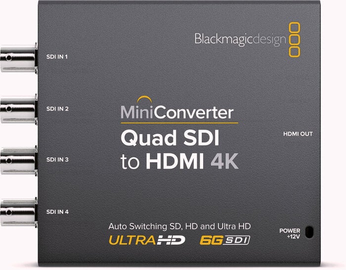 Blackmagic Design CONVMBSQUH4K2 Quad SDI To HDMI 4K Mini Converter