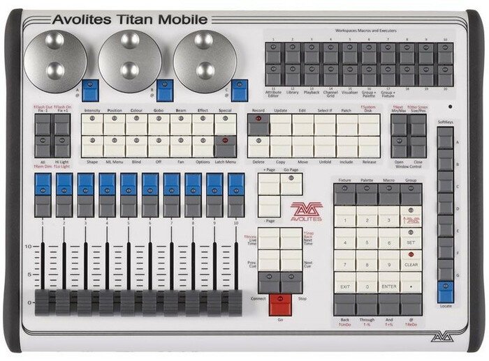 Avolites Titan Mobile Lighting Control Surface With 10 Playback Faders