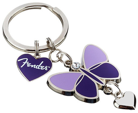 Fender 910-0276-000 Purple Butterfly Keychain