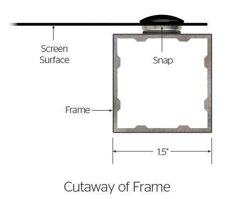 Da-Lite 95555V 49" X 87" Da-Snap Da-Mat Projection Screen, Pro-Trim