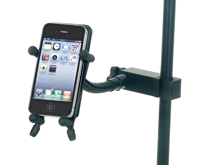 Hamilton Stands KB125E-BK System X Series Smartphone Holder With Tube Clamp In Black