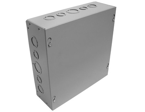 Ace Backstage WB12X12X4 12"x12"x4" Wall Box With Knock Outs, Grey