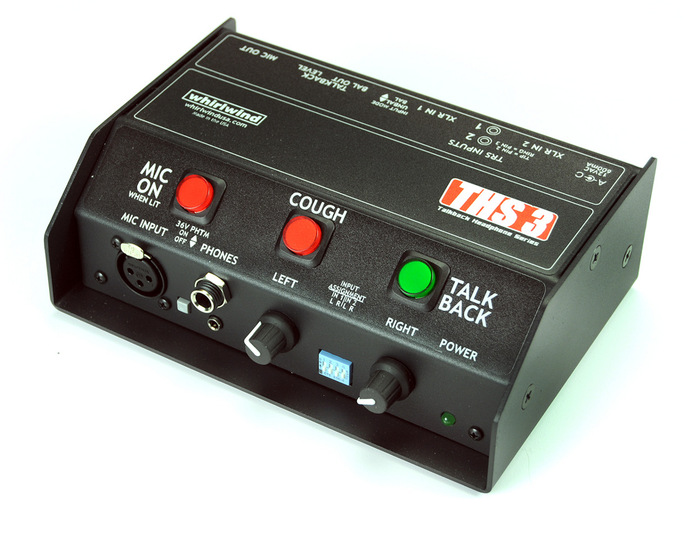 Whirlwind THS3 Talkback Box With Mic Mute, Talk Back, And Cough Button