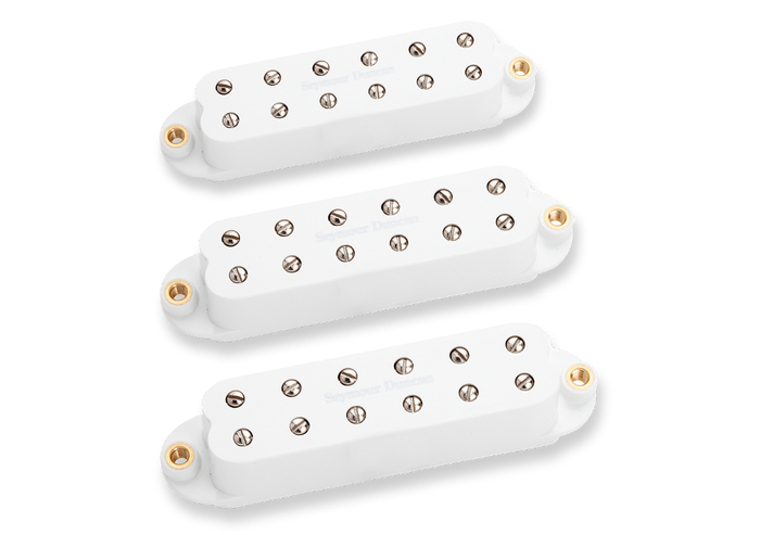 Seymour Duncan 11208-22-W Little '59 For Strat PAF-Voiced Humbucking Pickups For Stratocaster In White, Set Of 3