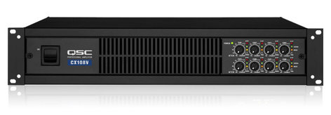 QSC CX108V 8-Channel Power Amplifier, 100W Per Channel At 70V