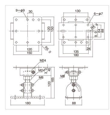 Yamaha BCS251 Ceiling Bracketfor CBR, DBR, MSR Speakers