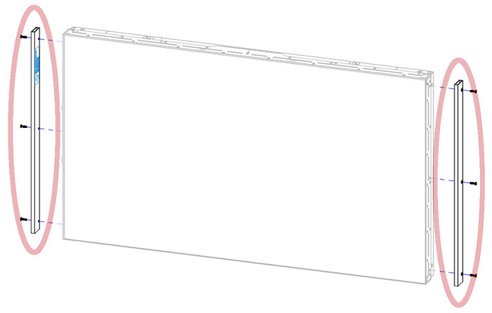 Philips Commercial Displays EFK5583 Short Side (Left And Right) Of 55" Edge Finishing Kit For 5588XL And 5588XH