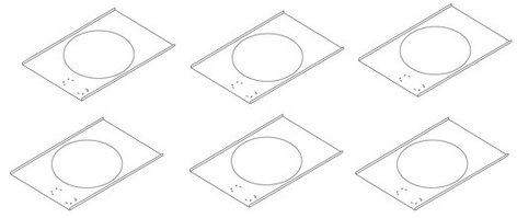 Bose Professional 29854 Tile Bridge Mount For FreeSpace 3BF Speaker, 6 Pack