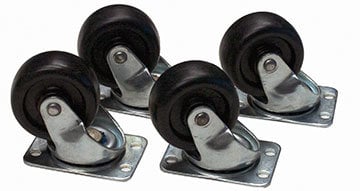 Lowell C2S 2" Swivel Casters, 125lb Max Each, Set Of 4