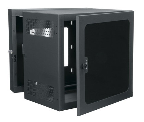 Middle Atlantic CWR-12-26PD 12SP Data Wall Cab With Plexi Front Door And 26" Depth