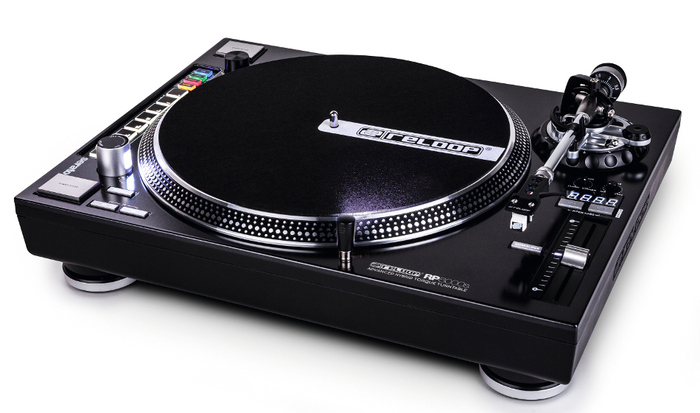 Reloop RP-8000-STR RP-8000 Straight Direct-Drive Turntable With Straight Tone Arm, USB, And Drum Pads