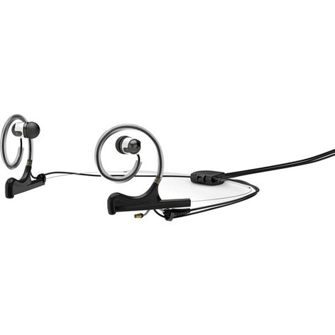 DPA HE2B00-IE2-B D:fine Headset Mount With Dual IEMs And Microdot, Black