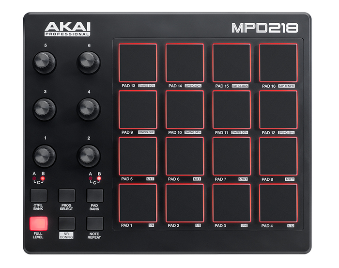 AKAI MPD218 USB-MIDI Pad Controller