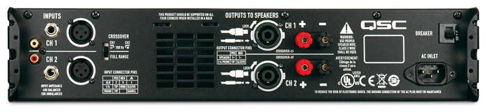 QSC GX5 2-Channel Power Amplifier, 500W At 8 Ohm, 700W At 4 Ohm