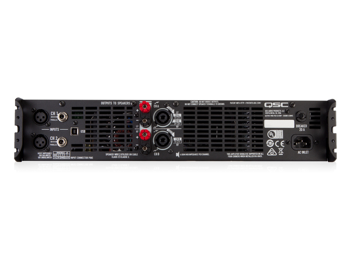 QSC GXD8 2-Channel Power Amplifier With DSP, 1200W At 4 Ohms