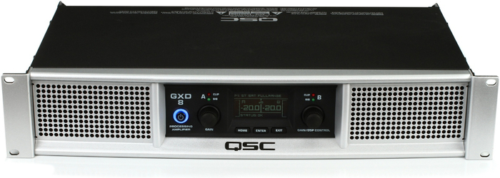 QSC GXD8 2-Channel Power Amplifier With DSP, 1200W At 4 Ohms