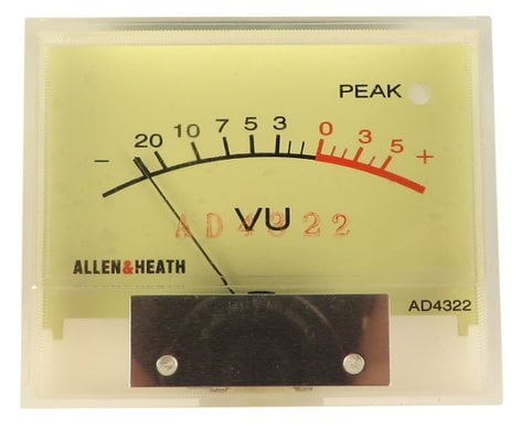Allen & Heath AD4322 8V Bulb VU Meter Assembly For ML3000