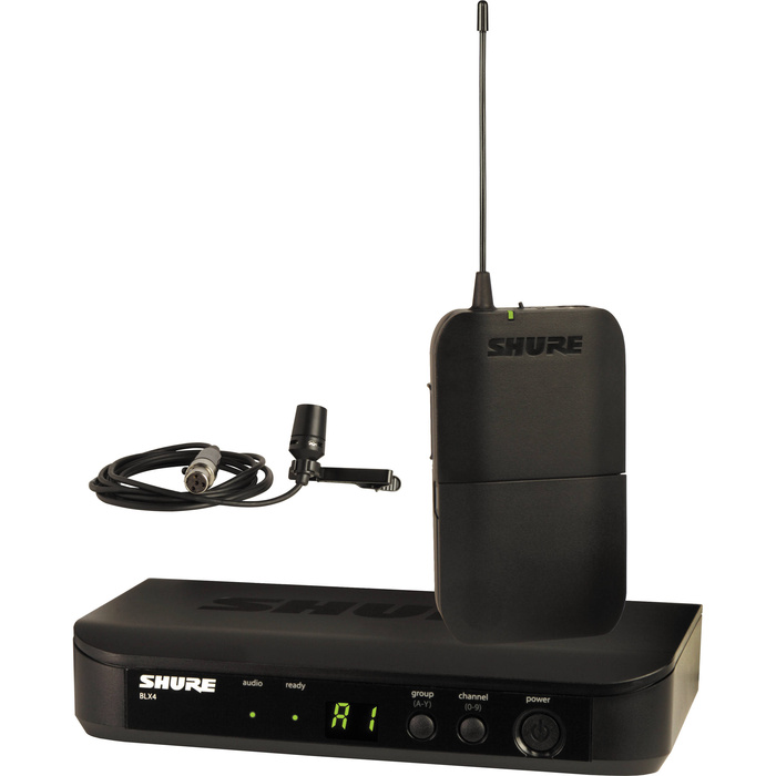 Shure BLX14/CVL-J10 BLX Series Single-Channel Wireless Mic System With CVL Lavalier, J10 Band (584-608MHz)