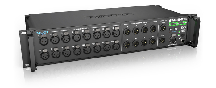 MOTU Stage-B16 16x12 Stage Box USB 2.0 AVB Ethernet Audio Interface With 16 Mic Preamps