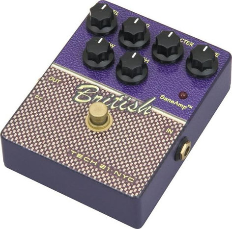 Tech 21 CS-BRIT.2 SansAmp Character Series British V2 Distortion/Overdrive Guitar Effect Pedal