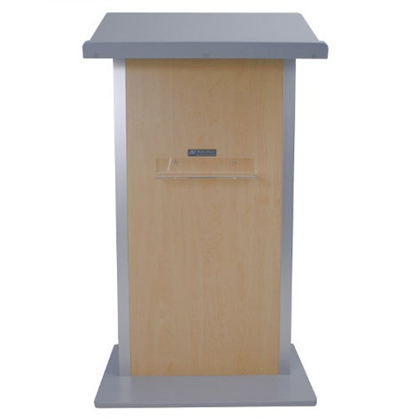 AmpliVox SW3130 Curved Hardrock Maple Lectern W/ Wireless Sound System