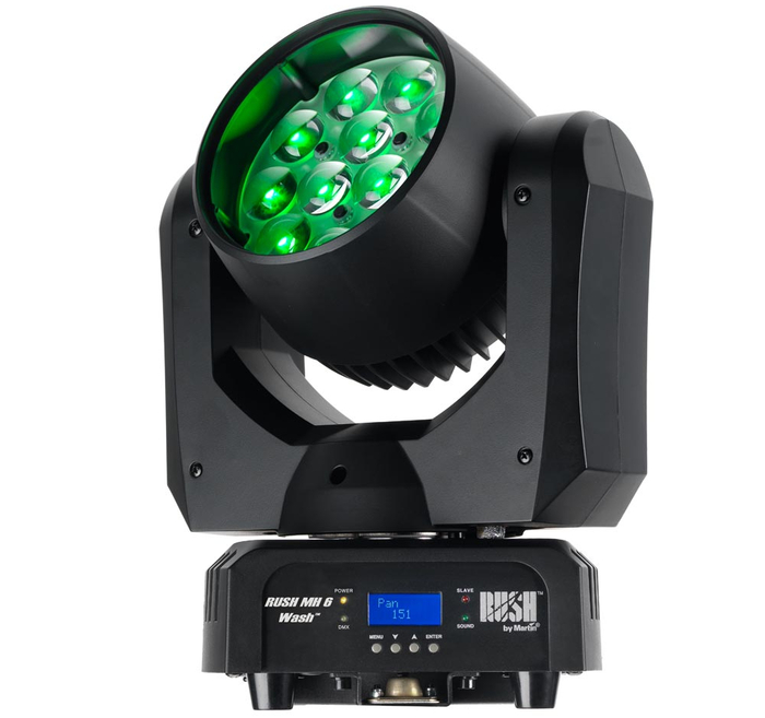 Martin Pro RUSH MH 6 Wash 12x10W RGBW LED Moving Head Wash With Zoom
