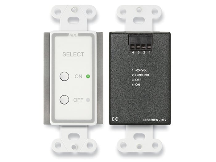 RDL D-RT2 Remote Control Selector, Power On/Off