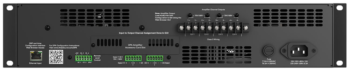 Atlas IED DPA2402 Digital Power Amplifier With Dante Option, 2x1200W At 70V