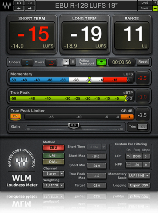 Waves WLM Plus Loudness Meter Volume Metering Plug-in (Download)