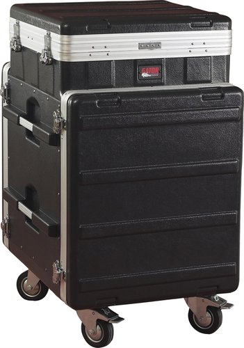 Gator GRC-10X12 PU 10RU Top, 12RU Bottom Pop-Up Console Molded Rack Case