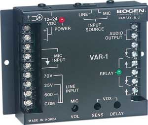 Bogen VAR1 Voice-Activated Relay For 70V Paging Systems