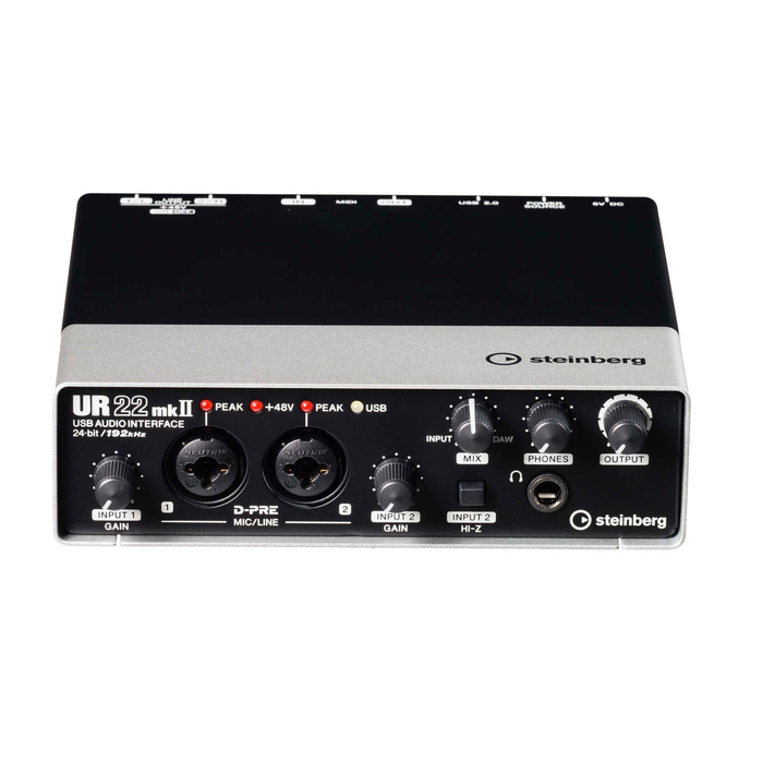 Steinberg UR22mkII 2 X 2 USB 2.0 Audio Interface With 2 X D-PRE And 192 KHz Support