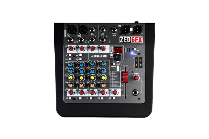 Allen & Heath ZED-6FX 6-Channel Analog Mixer With Effects And Instrument Inputs