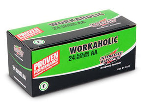 Interstate Battery DRY0070-24PACK Workaholic AA Batteries, 24-Pack