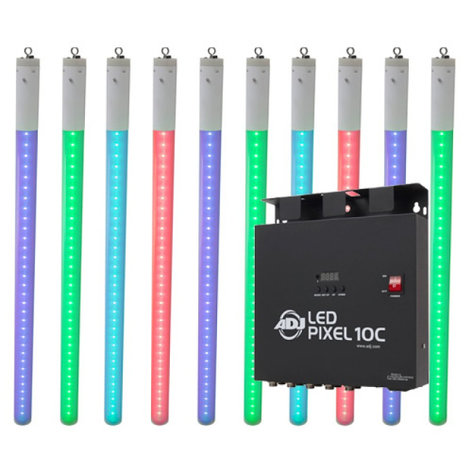 ADJ LED Pixel Tube Sys 10 10x LED Pixel Tube 360 And 4-Channel Driver / Controller Package