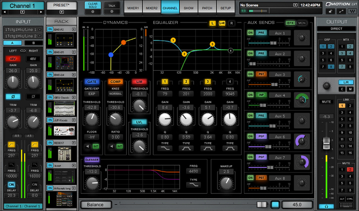 Waves eMotion LV1 Mixer - 16 Channel Live Mixer Software With 16 Stereo Channels (Download)