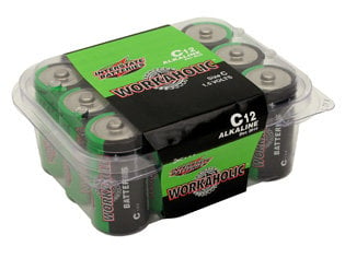 Interstate Battery DRY0080-12PACK Workaholic Alkaline C Batteries, 12 Pack