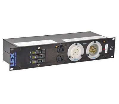 Lex PRM2IN-1CC12GN Rack Mount Power Distribution, L21-30 In And Thru, (12) Powercon Outputs