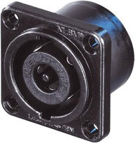 Neutrik NL8MPR-BAG 8-Pole Speakon Chassis Connector, Black