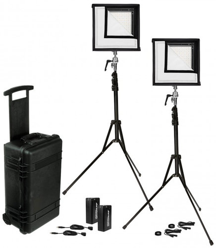 Westcott 7557 Flex1x1BiColor 2-Light Cine Travel Kit