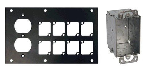 Ace Backstage PNL-128+SB Aluminum Stage Pocket Panel With 8 Connectrix Mounts