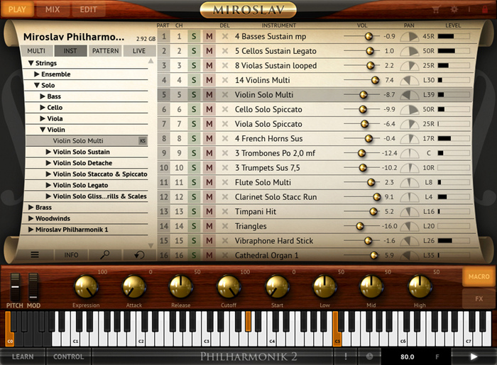 IK Multimedia MIROSLAV-2 Miroslav Philharmonik 2 Orchestral Workstation Software