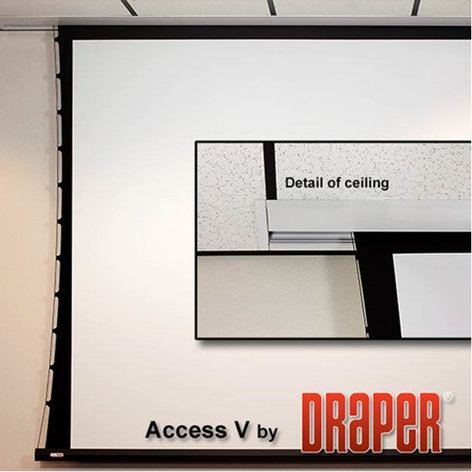 Draper 140038FNL Pire White 123" Access FIT/Series V Electric Projection Screen