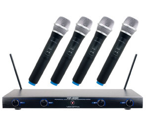 VocoPro VHF-4000-VOCO Professional Quad VHF Wireless Microphone System