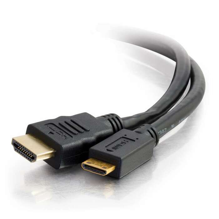 Cables To Go 50619 HDMI To HDMI Mini Cable With Ethernet 6 Ft High Speed HDMI To HDMI Mini Bi-Direction Adapter Cable, Black